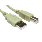 RS PRO Cable, Male USB A to Male USB B Cable, 3m
