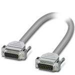 Phoenix Contact Female 15 Pin D-sub to Male 15 Pin D-sub Cable, 500mm
