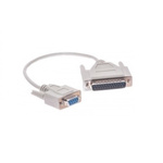 MOXA Male 25 Pin D-sub to Female 9 Pin D-sub Serial Cable Assembly, 300mm