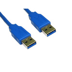 RS PRO USB 3.0 Cable, Male USB A to Male USB A Cable, 1m