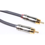 RS PRO 1m RCA Cable Male Phono to Male Phono Grey