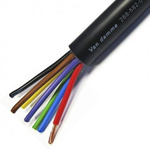 Van Damme 50m Black 8 Core Speaker Cable, 2.5 mm² CSA PVC Sheath Material in PVC Insulation 300/500 V