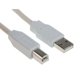 TE Connectivity USB 2.0 Cable, Male USB A to Male USB B  Cable, 1.5m