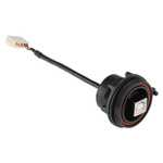 Bulgin USB 2.0 Cable, Female 5 Pin Socket to Female USB B Cable, 150mm