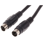 1m 4-Pin Male Mini-DIN to 4-Pin Male Mini-DIN Black SVHS Audio Video Cable Assembly