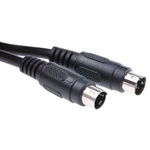 2m 4-Pin Male Mini-DIN to 4-Pin Male Mini-DIN Black SVHS Audio Video Cable Assembly