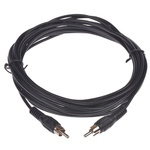 RS PRO 5m RCA Cable Male RCA to Male RCA Black