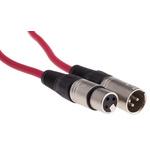 RS PRO XLR Cable Assembly 5m Red Female XLR to Male XLR