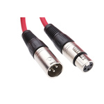 RS PRO XLR Cable Assembly 20m Red Female XLR to Male XLR