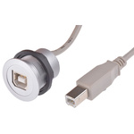 HARTING USB 2.0 Cable, Male USB B to Female USB B USB Extension Cable, 3m