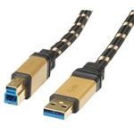 Roline USB 3.0 Cable, Male USB A to Male USB B Cable, 3m