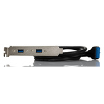 RS PRO USB 3.0 Cable, Female 20 Pin Socket to Female USB A x 2 Cable, 900mm