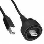 Bulgin USB 2.0 Cable, Male USB A to Male USB B Cable, 3m