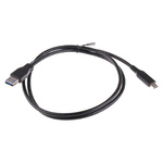 RS PRO USB 3.1 Cable, Male USB A to Male USB C Cable, 1m
