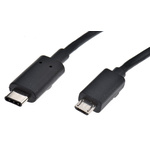 RS PRO USB 3.1 Cable, Male USB C to Male Micro USB B Cable, 1m