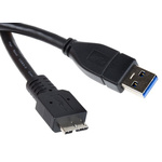 FTDI Chip USB 3.0 Cable, Male USB A to Male Micro USB B Cable, 1m