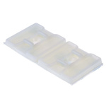 RS PRO Self Adhesive Natural Cable Tie Mount 29 mm x 29mm, 5mm Max. Cable Tie Width