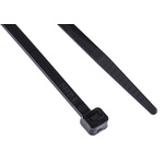 RS PRO Black Cable Tie Nylon, 203mm x 4.6 mm