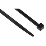 RS PRO Black Cable Tie Nylon, 300mm x 4.8 mm