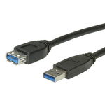 Roline USB 3.0 Cable, Male USB A to Female USB A USB Extension Cable, 800mm