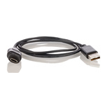 Amphenol Industrial USB 2.0 Cable, Male USB A to Male USB C Cable, 1m