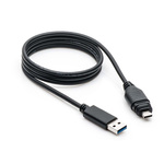 Amphenol Industrial USB 3.1 Cable, Male USB A to Male USB C Cable, 1m