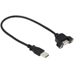 StarTech.com USB 2.0 Cable, Male USB A to Female USB A USB Extension Cable, 300mm