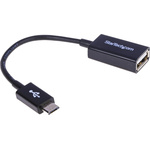 StarTech.com USB 2.0 Cable, Male Micro USB B to Female USB A  Cable, 130mm