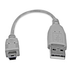 StarTech.com USB 2.0 Cable, Male USB A to Male Mini USB B Cable, 15cm