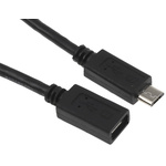 StarTech.com USB 2.0 Cable, Male Micro USB B to Female Micro USB B USB Extension Cable, 0.5m