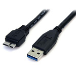 StarTech.com USB 3.0 Cable, Male USB A to Male Micro USB B Cable, 0.5m