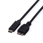 Roline USB 2.0 Cable, Male Micro USB B to Male USB C Cable, 500mm