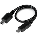 StarTech.com USB 2.0 Cable, Male Micro USB B to Male Mini USB B Cable, 200mm
