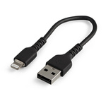 StarTech.com USB 2.0 Cable, Male USB A to Male Lightning Rugged USB Cable, 15cm
