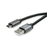 Roline USB 2.0 Cable, Male USB C to Male USB A Cable, 0.8m