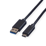 Roline USB 3.2 Cable, Male USB A to Male USB C Cable, 0.5m