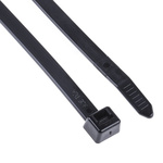 HellermannTyton Black Cable Tie Nylon, 300mm x 7.6 mm