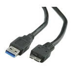 Roline USB 3.0 Cable, Male USB A to Male Micro USB B Cable, 3m