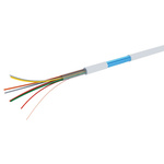 RS PRO Control Cable, 6 Cores, 0.22 mm², Screened, 100m, White PVC Sheath