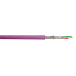 RS PRO Data Cable, 2 Cores, 0.64, Bus, Screened, 100m, Purple PVC Sheath, 22 AWG