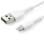 StarTech.com USB 2.0 Cable, Male USB A to Male Lightning Rugged USB Cable, 1m