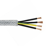 RS PRO Control Cable, 4 Cores, 1 mm², SY, Screened, 50m, Transparent PVC Sheath