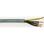 RS PRO Control Cable, 4 Cores, 2.5 mm², YY, Unscreened, 50m, Grey PVC Sheath