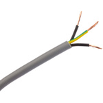 RS PRO Control Cable, 3 Cores, 1 mm², YY, Unscreened, 50m, Grey PVC Sheath
