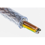 RS PRO Control Cable, 4 Cores, 1.5 mm², SY, Screened, 50m, Transparent PVC Sheath