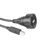 Bulgin Cable, Male USB A to Male USB B, 2m
