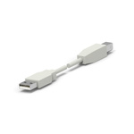 TE Connectivity USB Cable Assembly, Male USB A to Male USB B  Cable, 1mm