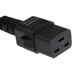 RS PRO IEC C19 Socket to Type G UK Plug Power Cord, 2m
