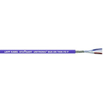 Lapp UNITRONIC BUS PB Data Cable, 2 Cores, 0.64 mm², Screened, 100m, Purple PVC Sheath, 19 AWG