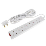 RS PRO 5m 4 Socket Type G - British Extension Lead